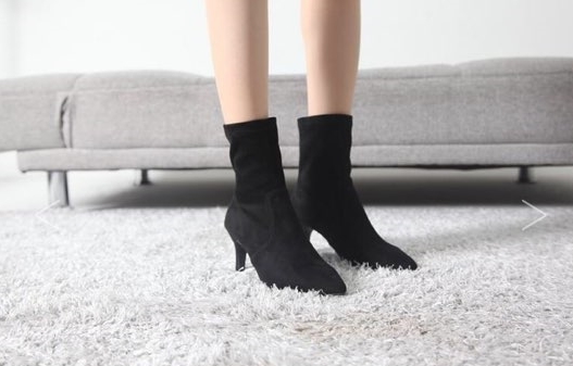Women's Suede 7cm Angle Boots Sik Modern Women 