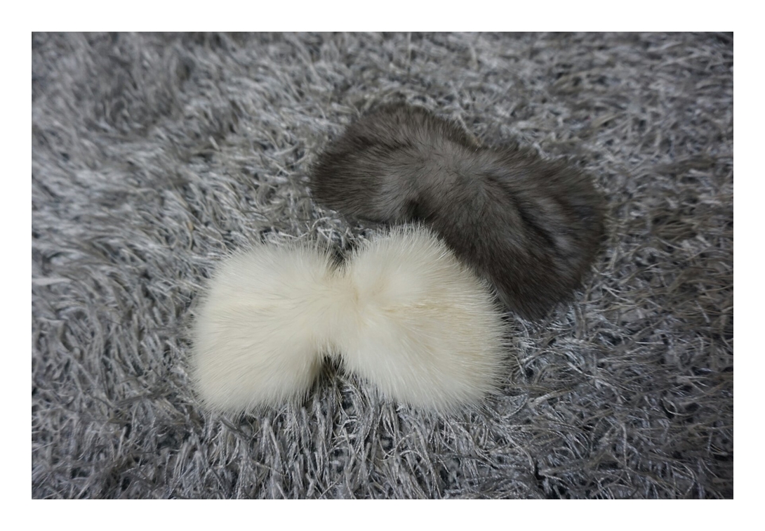 Hair Accessories Real Mink Ribbon Hairpin Accessor