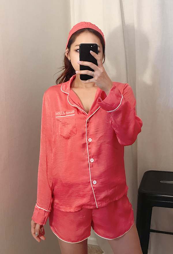 Free Shipping sexy silk pajamas set of seven pajam