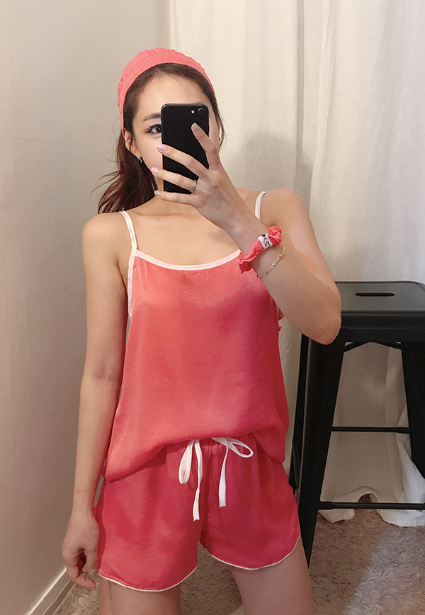 Free Shipping sexy silk pajamas set of seven pajam