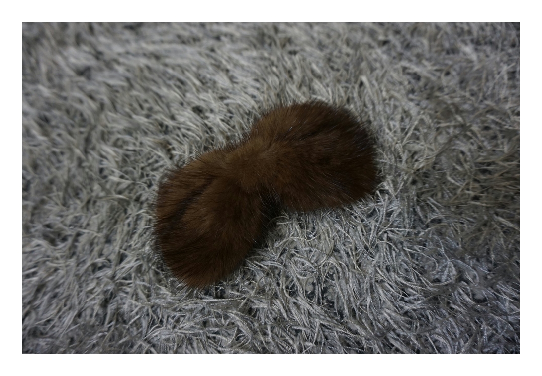 Hair Accessories Real Mink Ribbon Hairpin Accessor