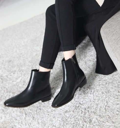 Basic Ankle Boots 3cm Black Brown Suede Khaki 3cm 