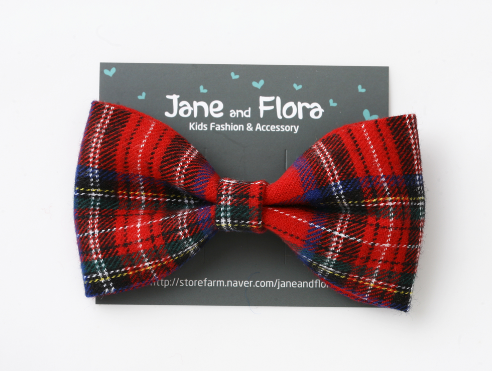 Hair Accessories Check woolen ribbon tongue pin _2