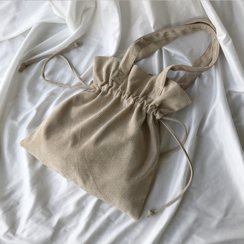 Percasso corduroy string eco-back embroidered