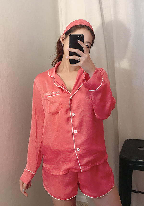 Free Shipping sexy silk pajamas set of seven pajam