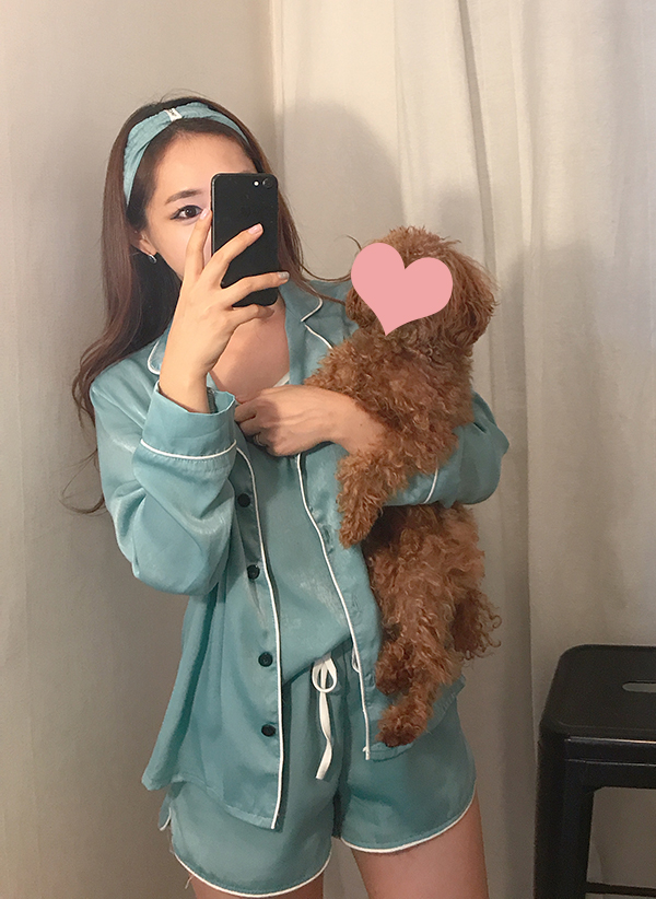 Free Shipping sexy silk pajamas set of seven pajam