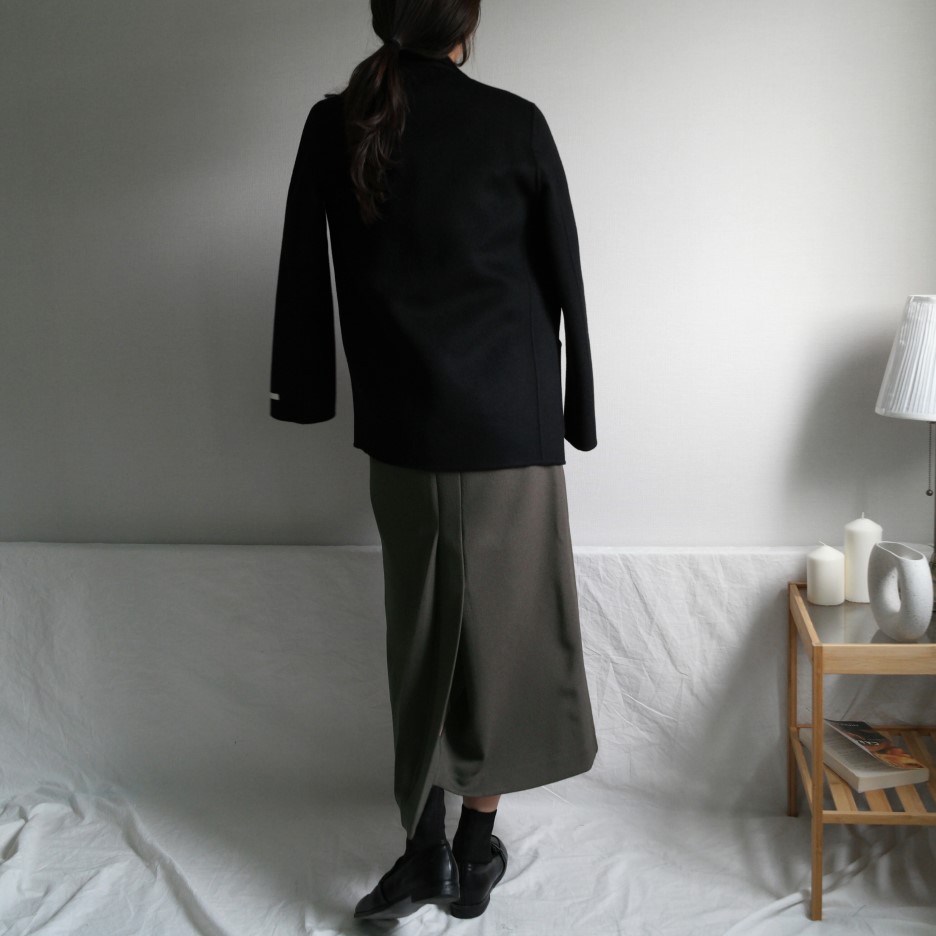 Minnipul Winter Silk Long Skirt Khaki, Black, Whit