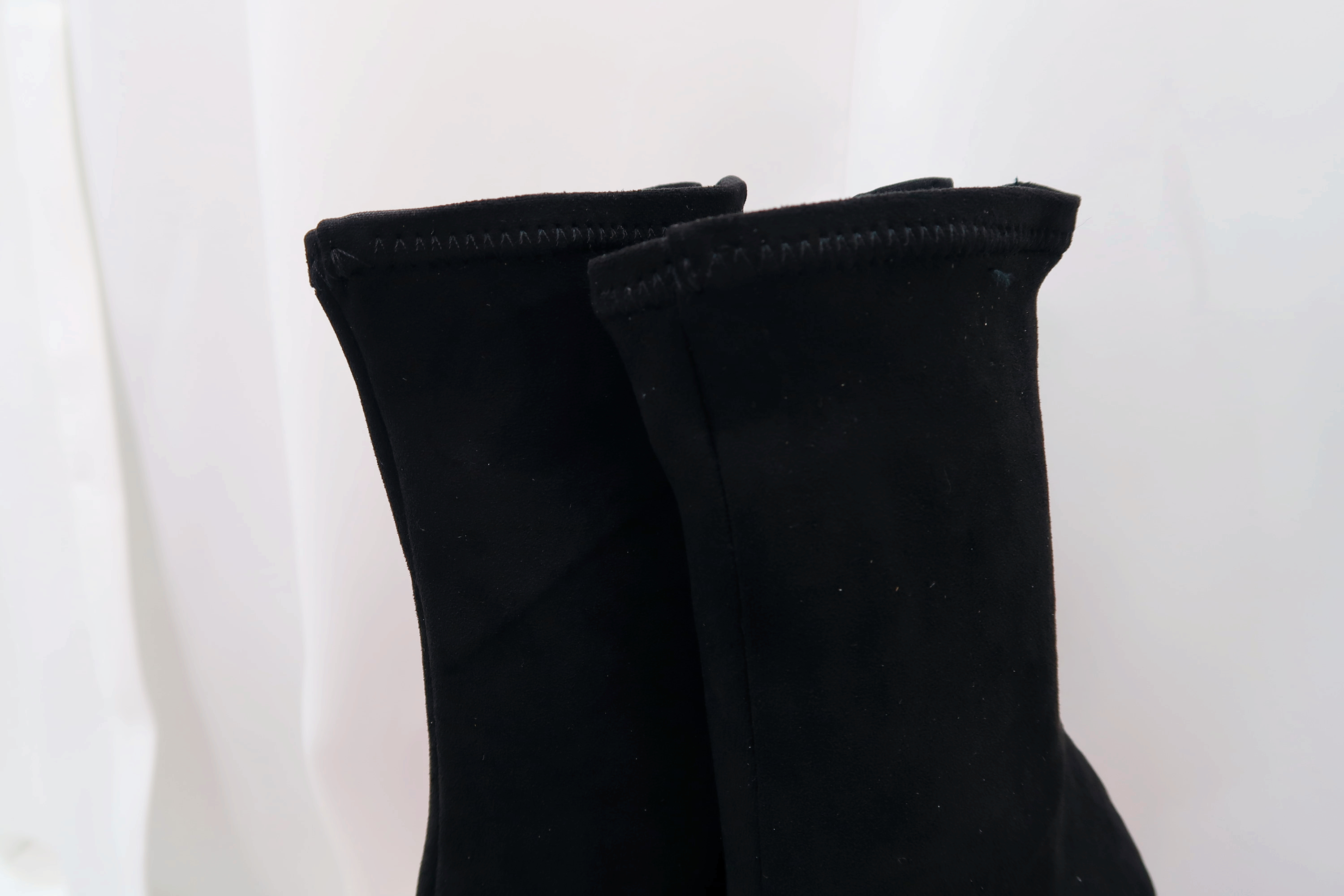 Suede span angle short boots heels 2color woman zi