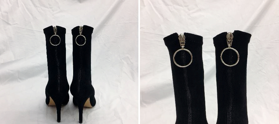 Suede span angle short boots heels 2color woman zi