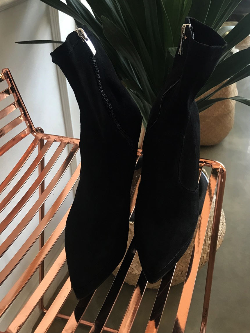 Jeans Fit Suede Angle Boots Cheil Hill Heels Over 