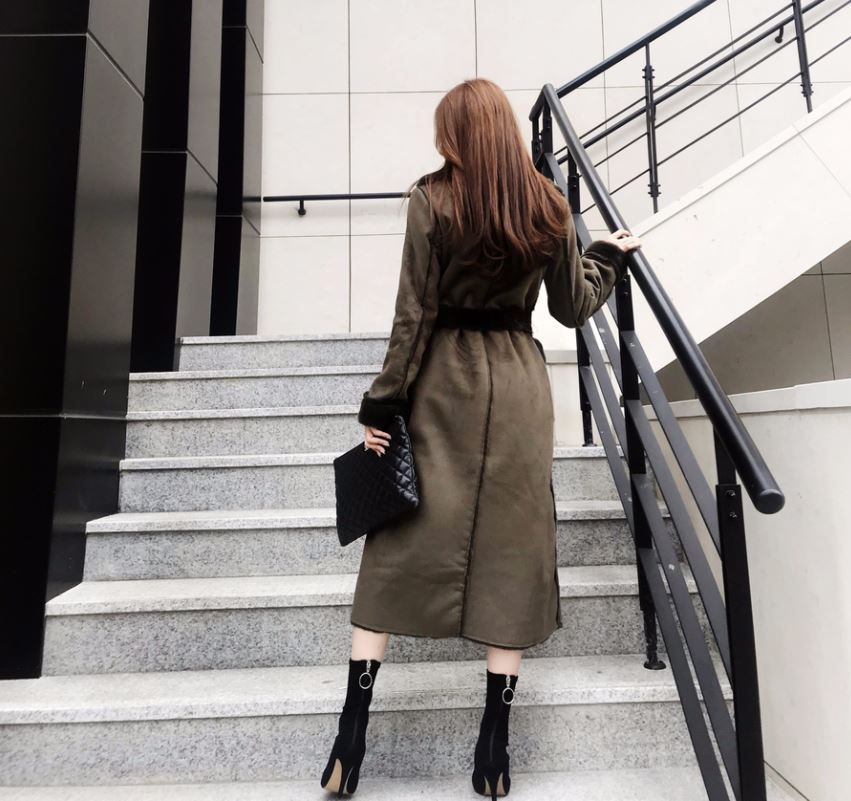 Suede span angle short boots heels 2color woman zi