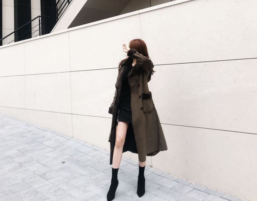 Suede span angle short boots heels 2color woman zi