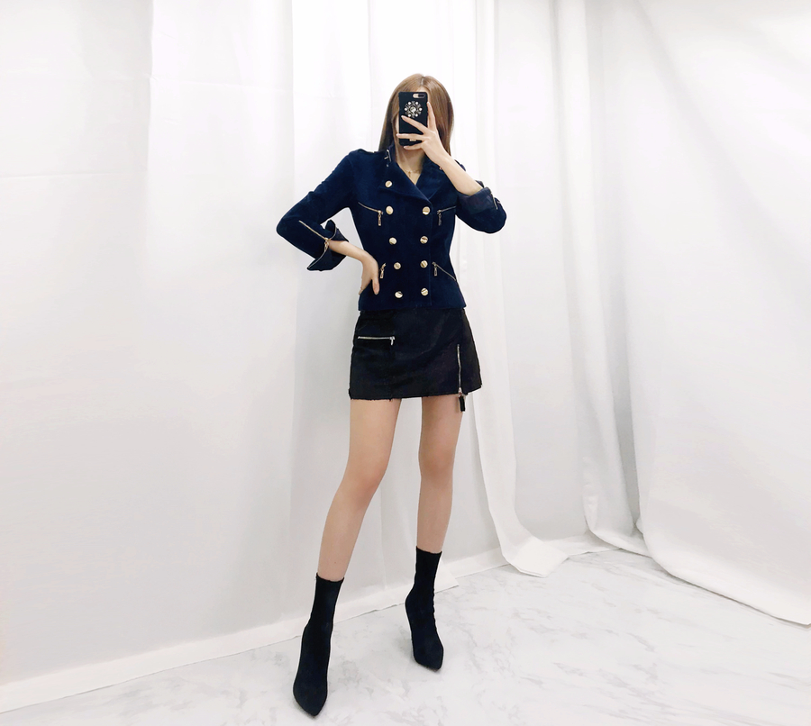 Suede span angle short boots heels 2color woman zi