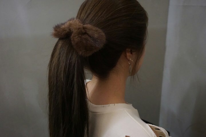 Hair Accessories Real Mink Pin Winter Pin Hair Pin