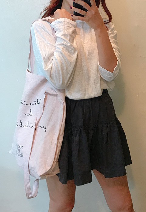 Maison Dripper Linen Eco Bag 4color Casual 20s Wom