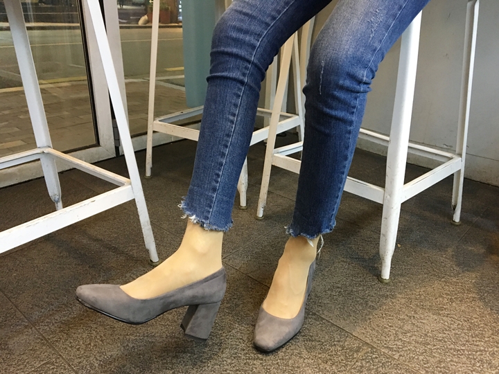 Suede Middle Heel Pumps 5cm 7cm Women's Shoes W