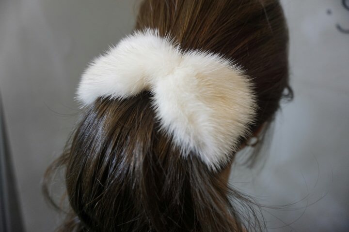 Hair Accessories Real Mink Pin Winter Pin Hair Pin