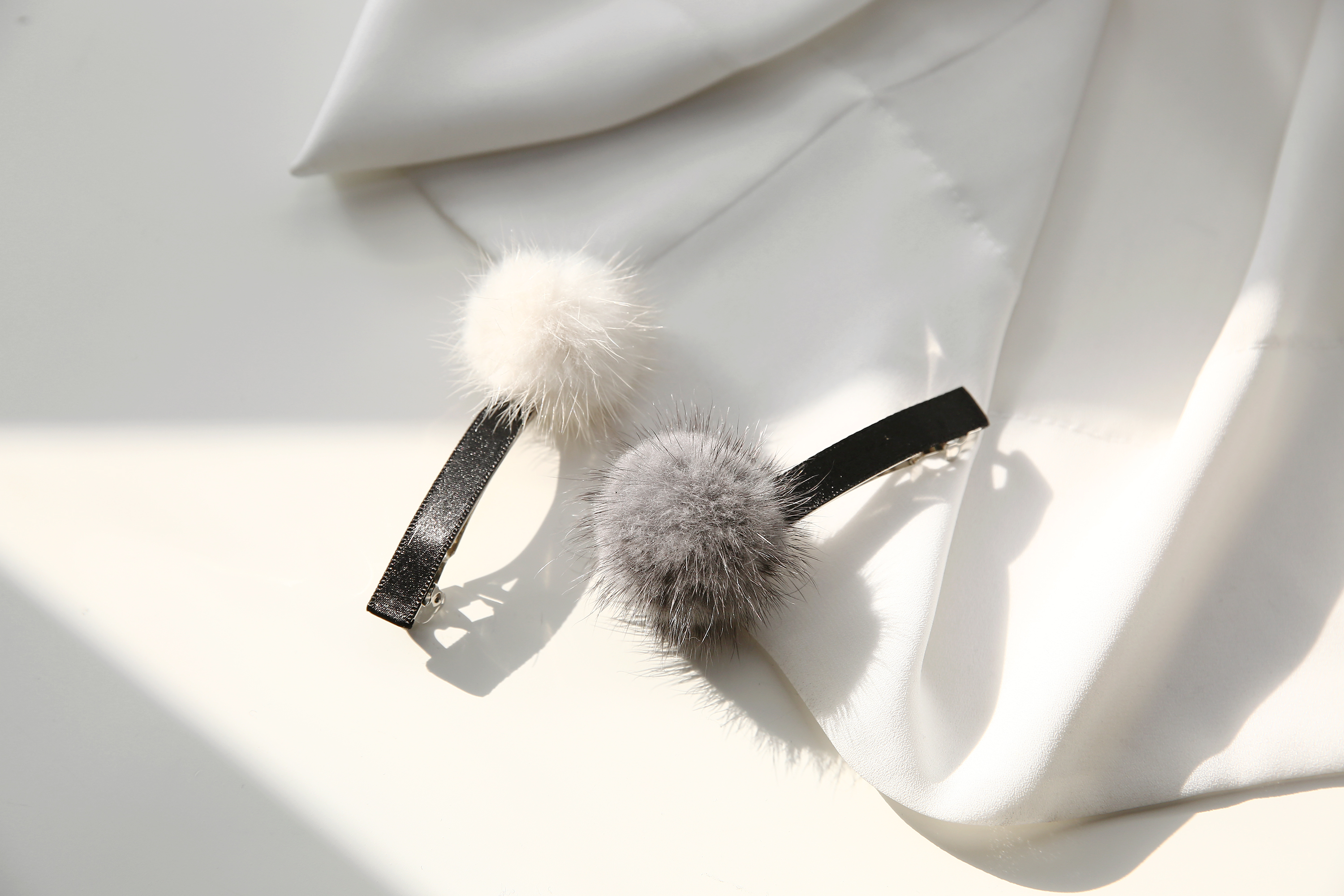 Hair Accessories Big Pong Pong Point Hairpin Mink 