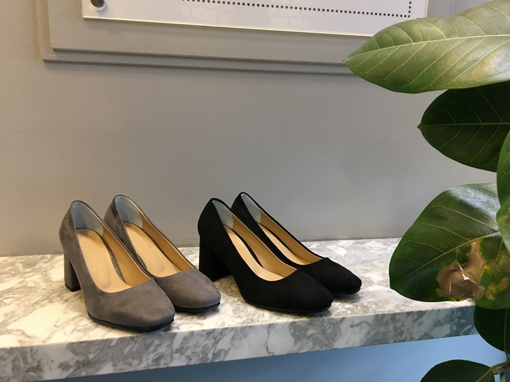 Suede Middle Heel Pumps 5cm 7cm Women's Shoes W