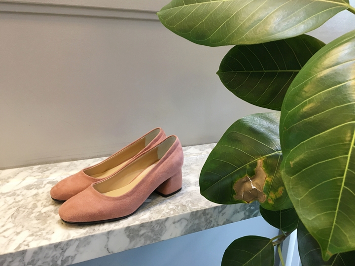 Suede Middle Heel Pumps 5cm 7cm Women's Shoes W