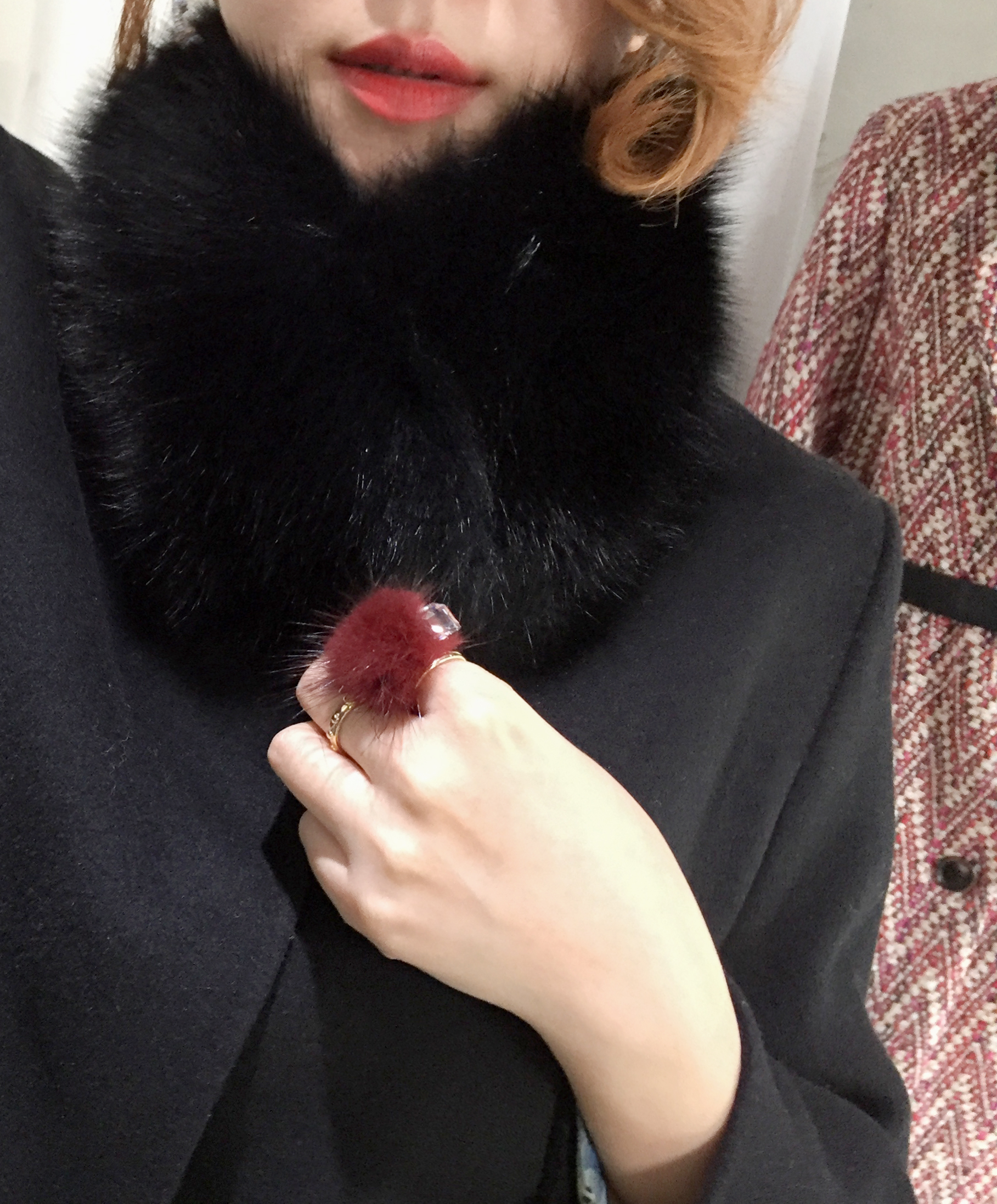 Hair Accessories Big Pong Pong Point Hairpin Mink 