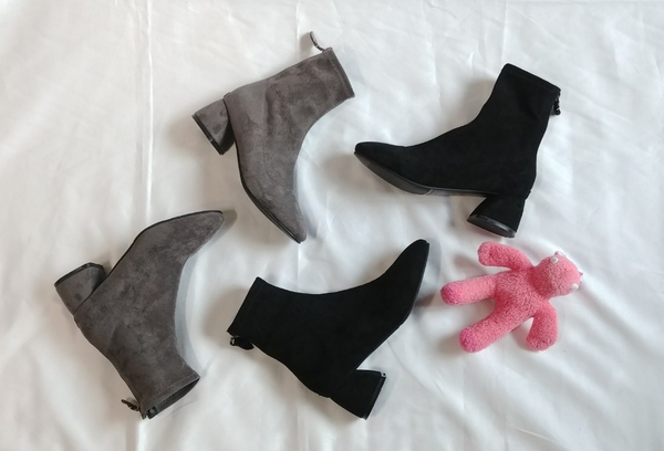 Spandex Suede Ankle Boots 5cm casual design A neat