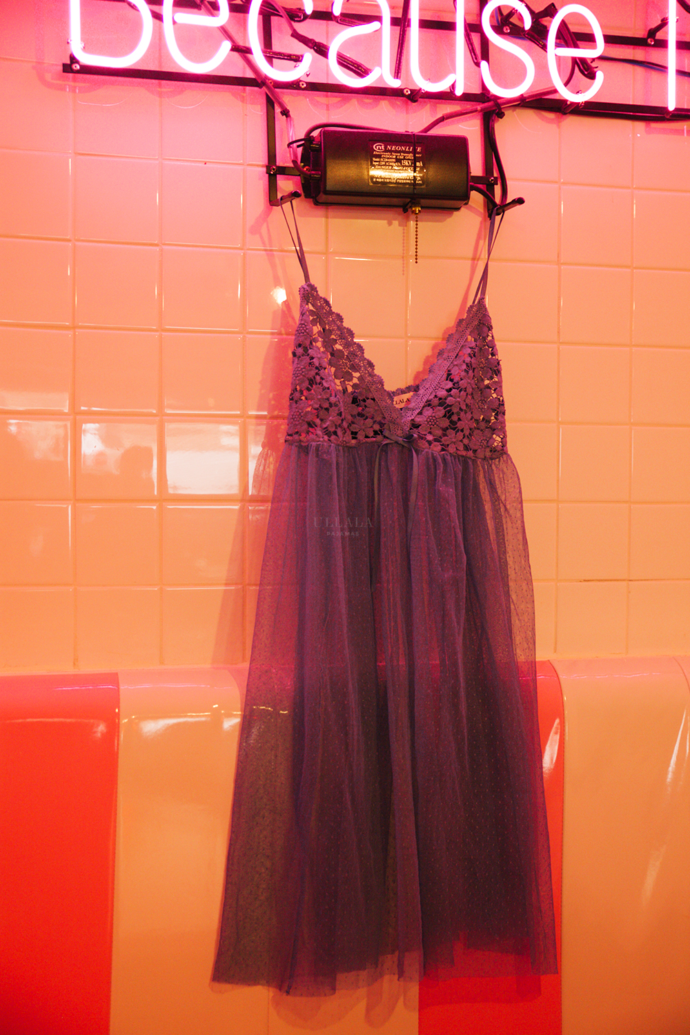 Domestic genuine salon Dark blue pajamas Sexy slip