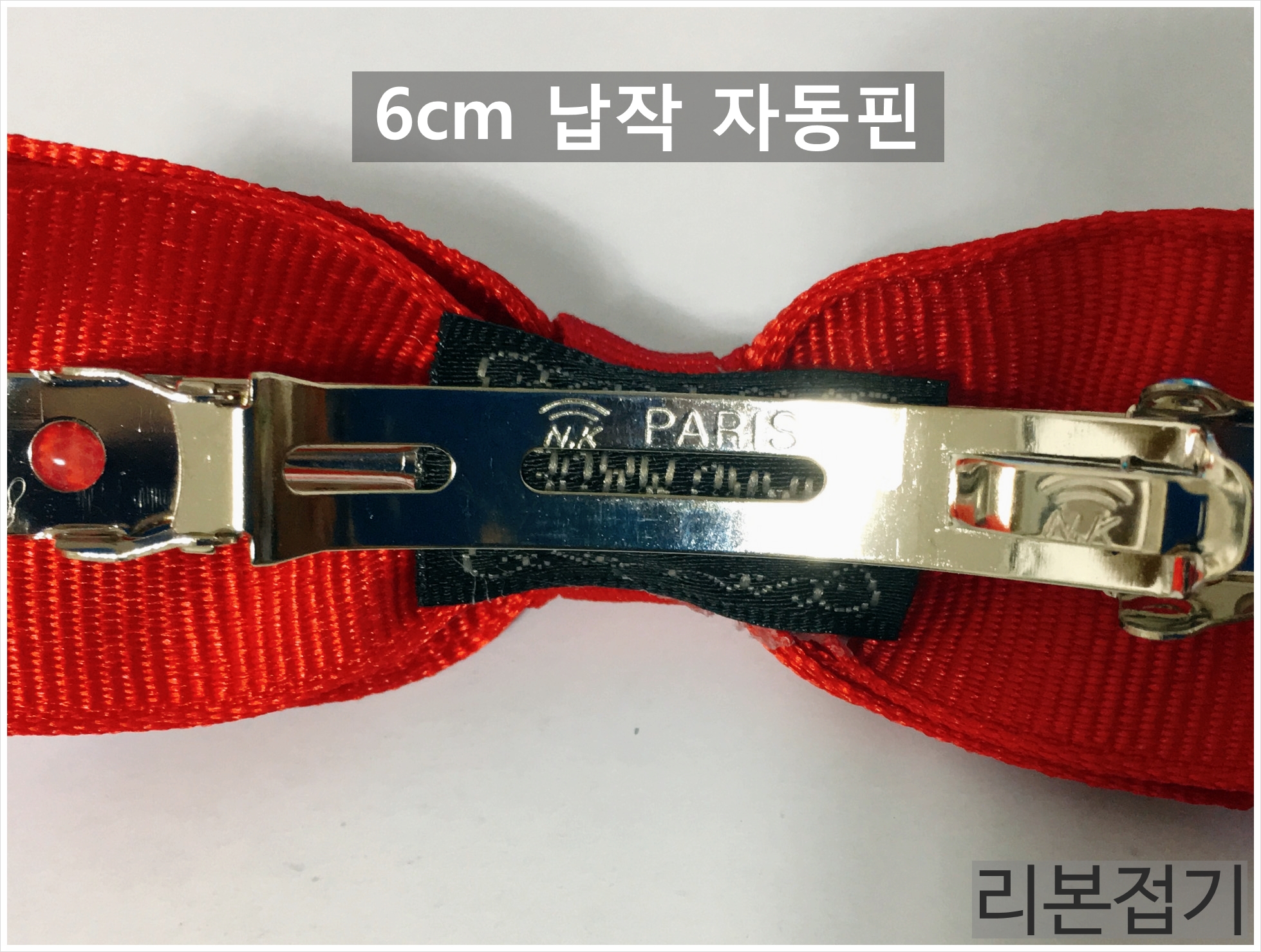 Hair Accessories Handmade bangs Red ribbon pins 2 