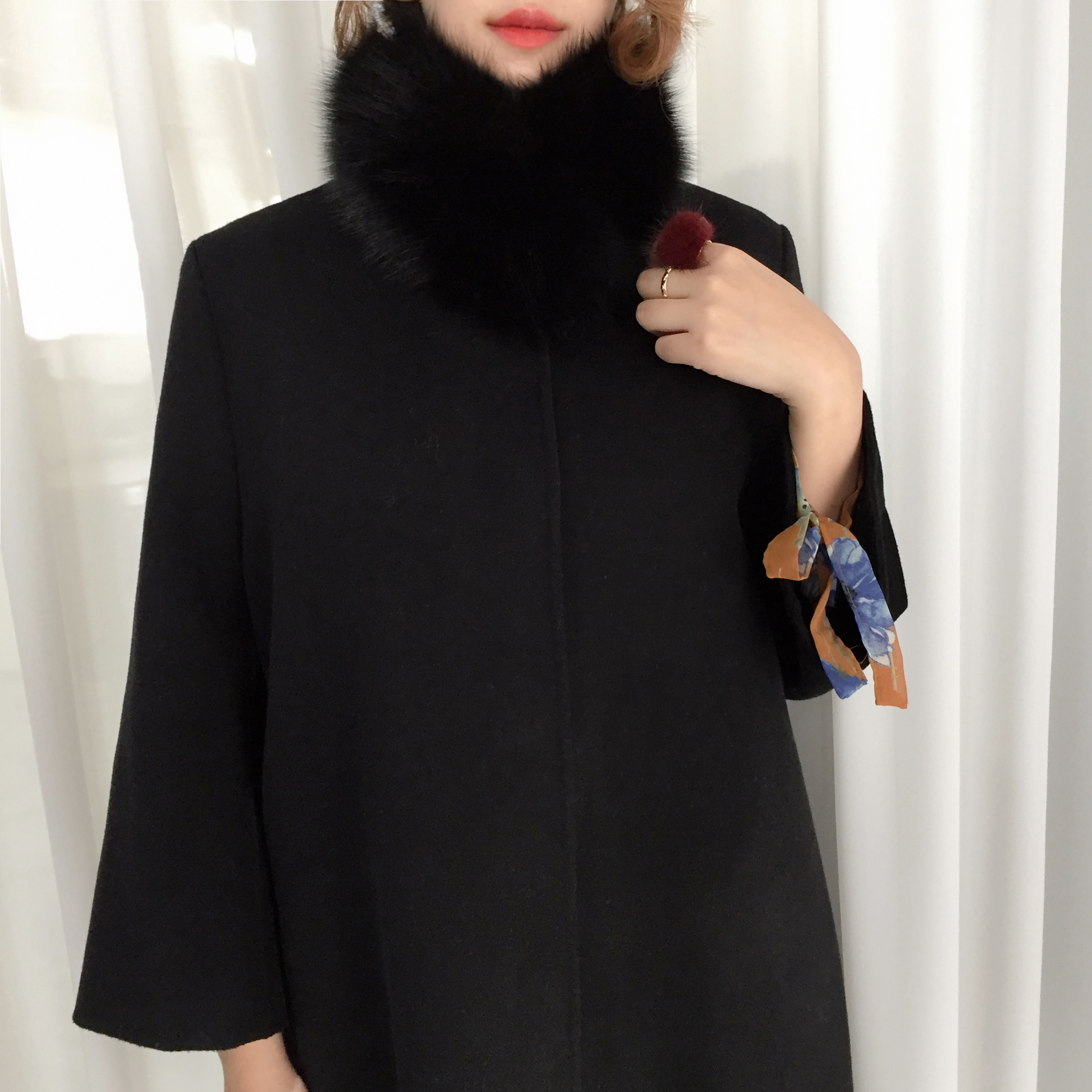 Hair Accessories Big Pong Pong Point Hairpin Mink 