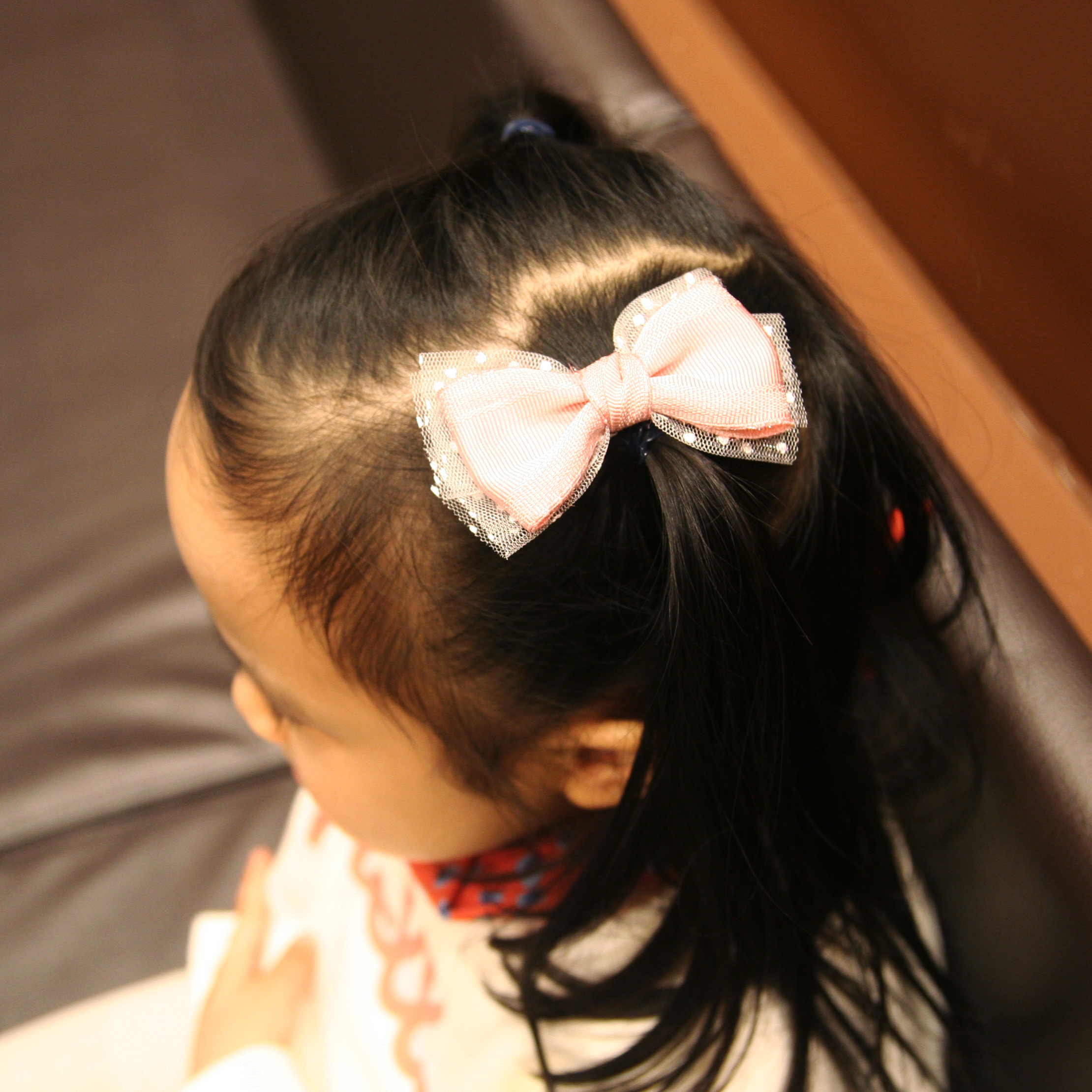 Hair Accessories Baby Pink Ribbon Pin Set Girl Hai