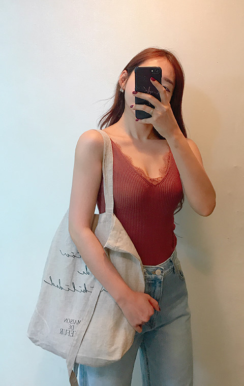 Maison Dripper Linen Eco Bag 4color Casual 20s Wom