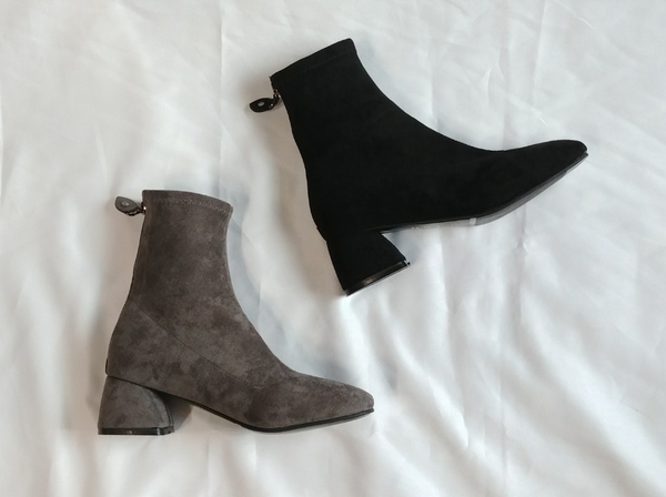 Spandex Suede Ankle Boots 5cm casual design A neat