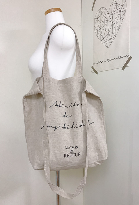 Maison Dripper Linen Eco Bag 4color Casual 20s Wom