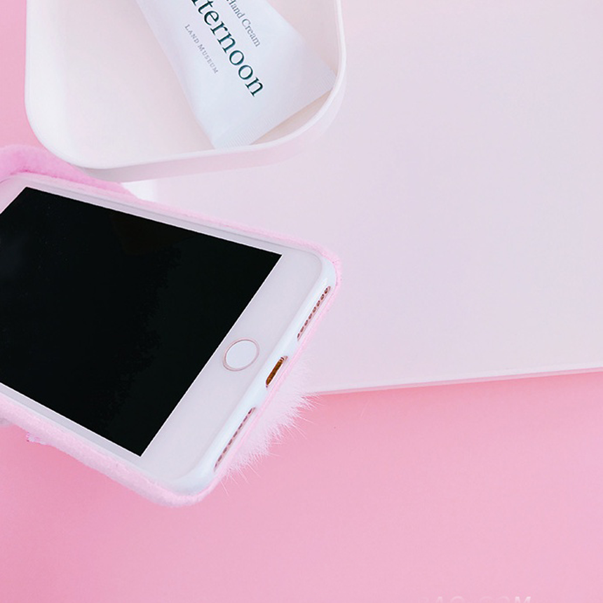 Rabbit hat Iphone 8 case plus strap card embroider