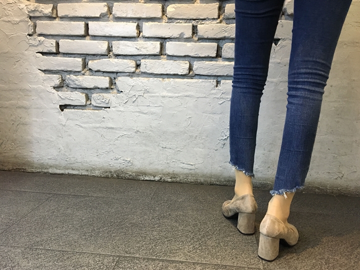 Suede Middle Heel Pumps 5cm 7cm Women's Shoes W