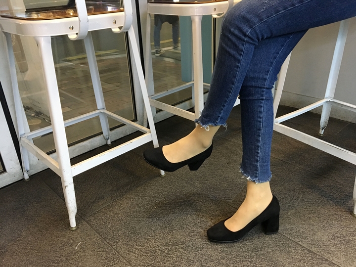Suede Middle Heel Pumps 5cm 7cm Women's Shoes W