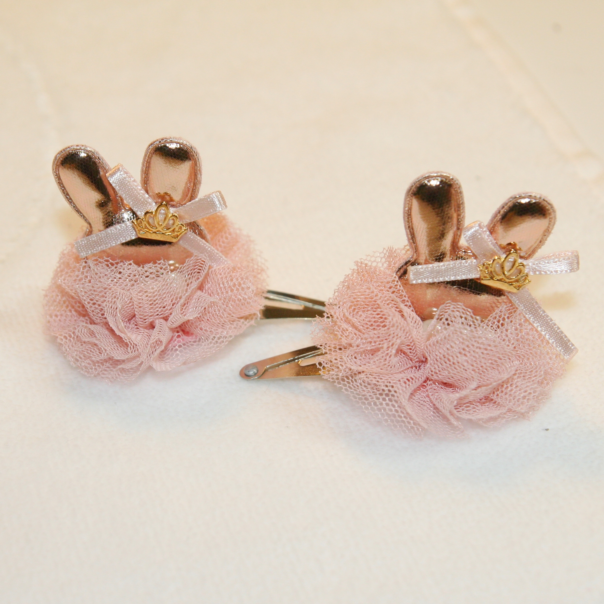 Hair Accessories Baby Pink Ribbon Pin Set Girl Hai