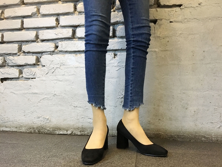 Suede Middle Heel Pumps 5cm 7cm Women's Shoes W