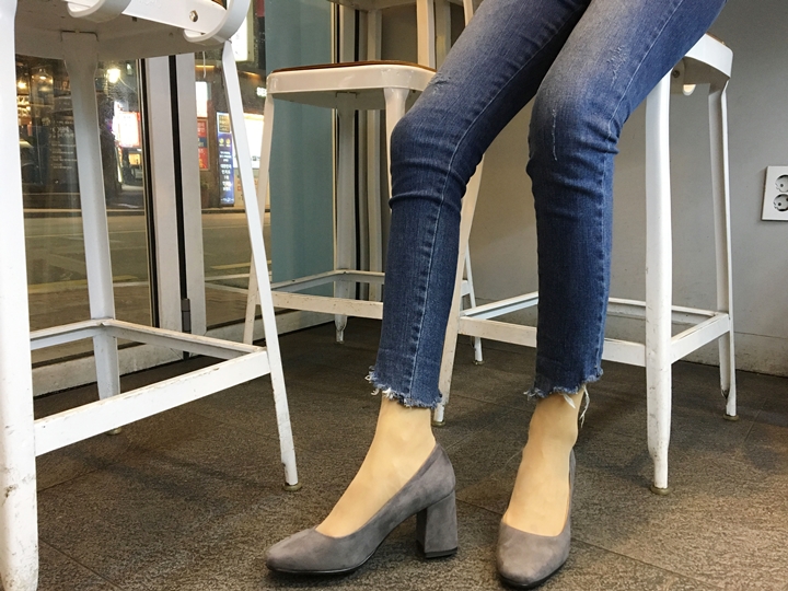 Suede Middle Heel Pumps 5cm 7cm Women's Shoes W