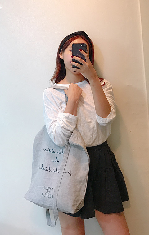 Maison Dripper Linen Eco Bag 4color Casual 20s Wom