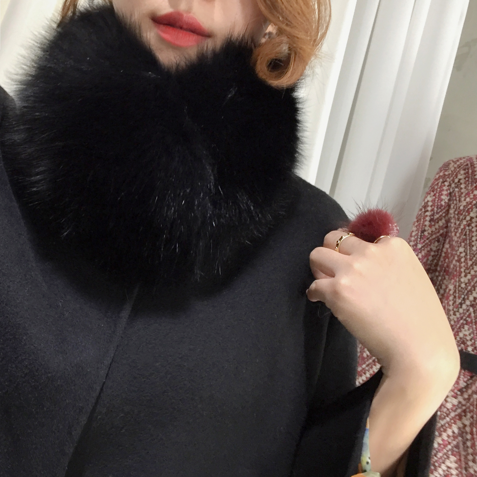 Hair Accessories Big Pong Pong Point Hairpin Mink 