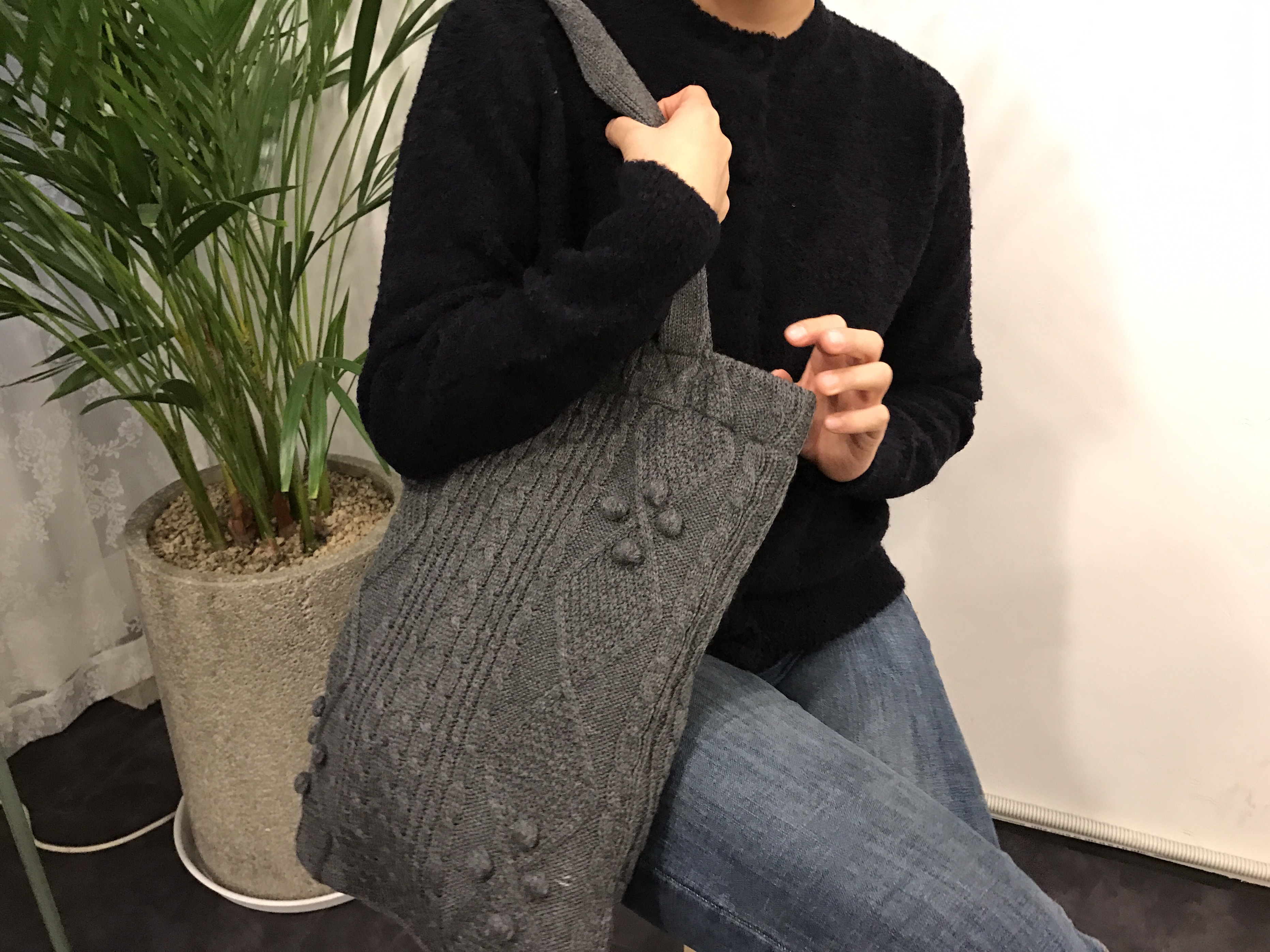 Autumn Winter Pom Pom Yarn Twine Knit Knit Weave E