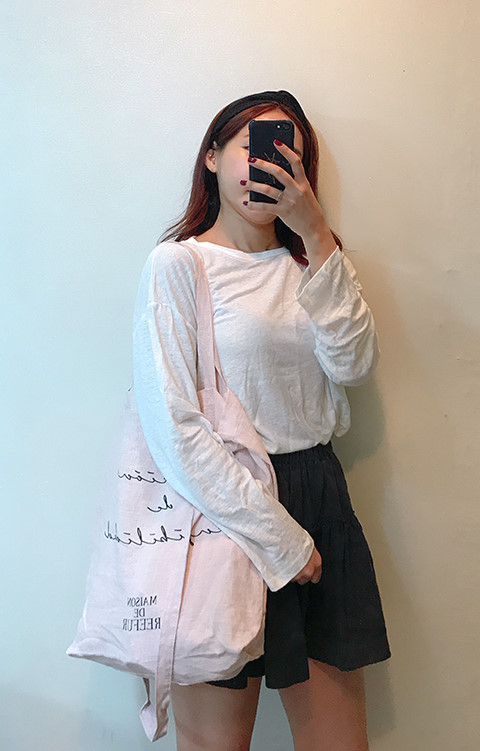 Maison Dripper Linen Eco Bag 4color Casual 20s Wom