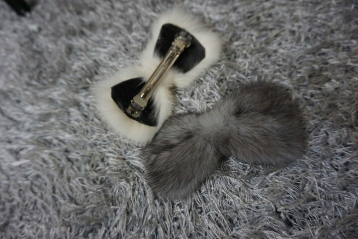Hair Accessories Real Mink Pin Winter Pin Hair Pin