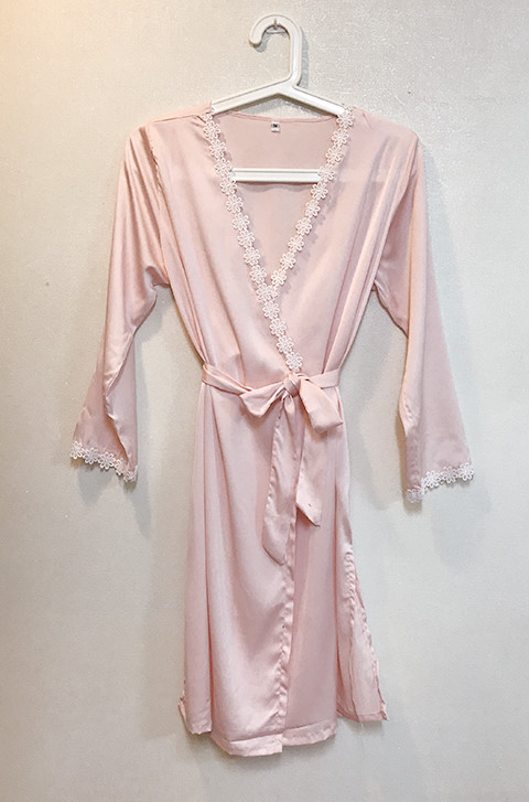 Silk lace slip gown pajama set pink blue navy styl