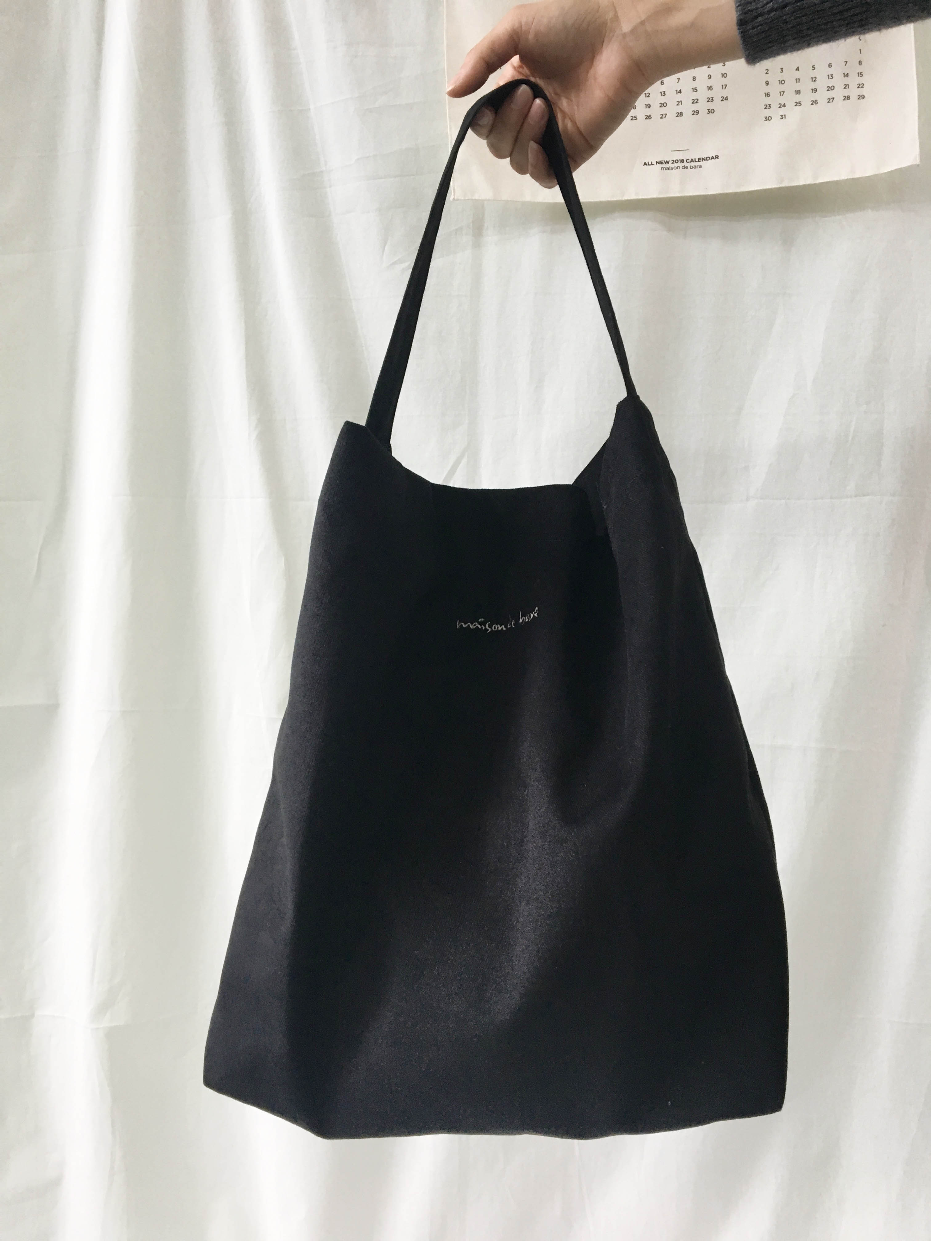 Saint Suede Eco Bag Back Hobo Bag _Black Natural W