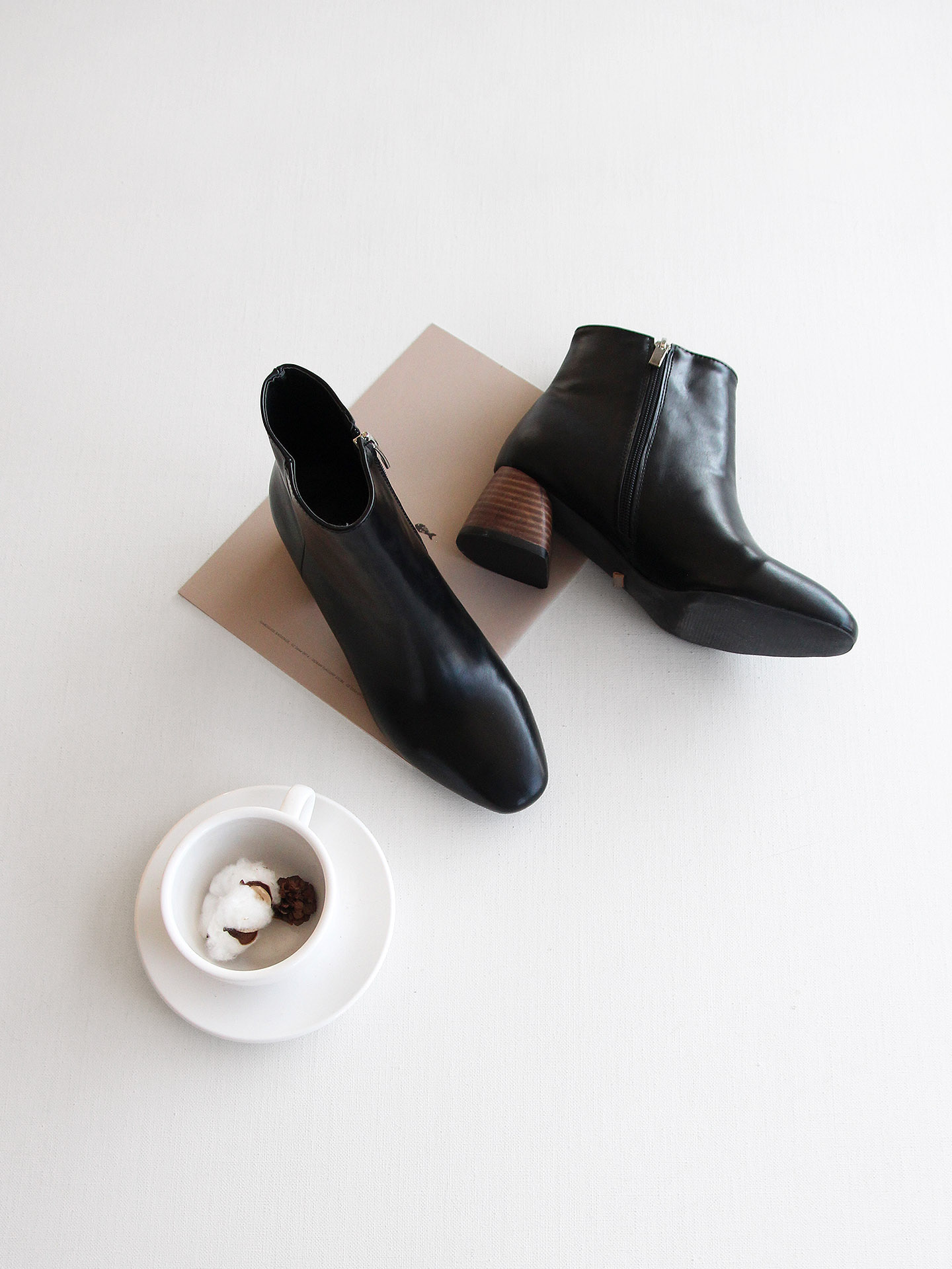 Sheme Wood Sheep Black Suede Leather Ankle Boots 6