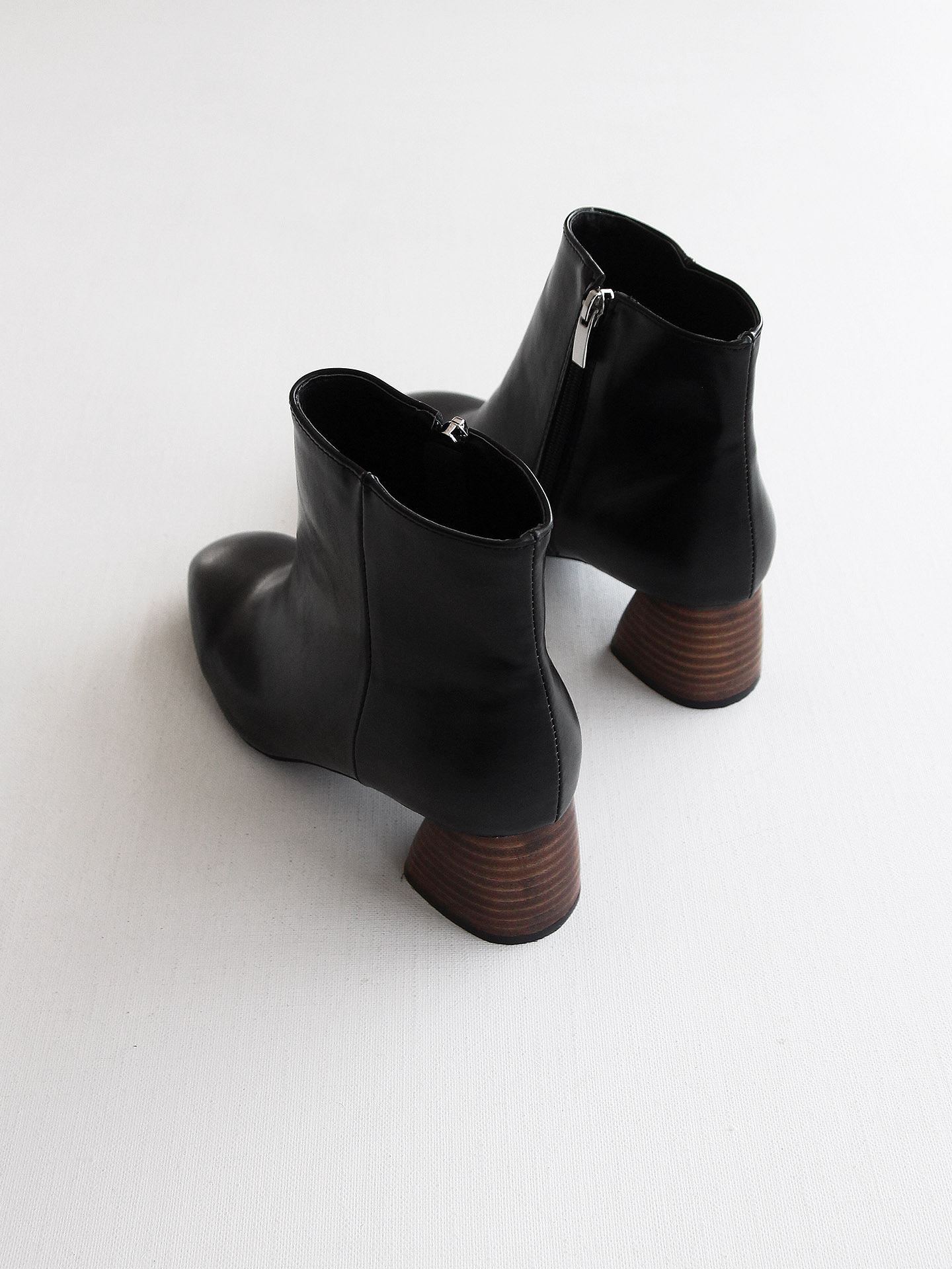 Sheme Wood Sheep Black Suede Leather Ankle Boots 6