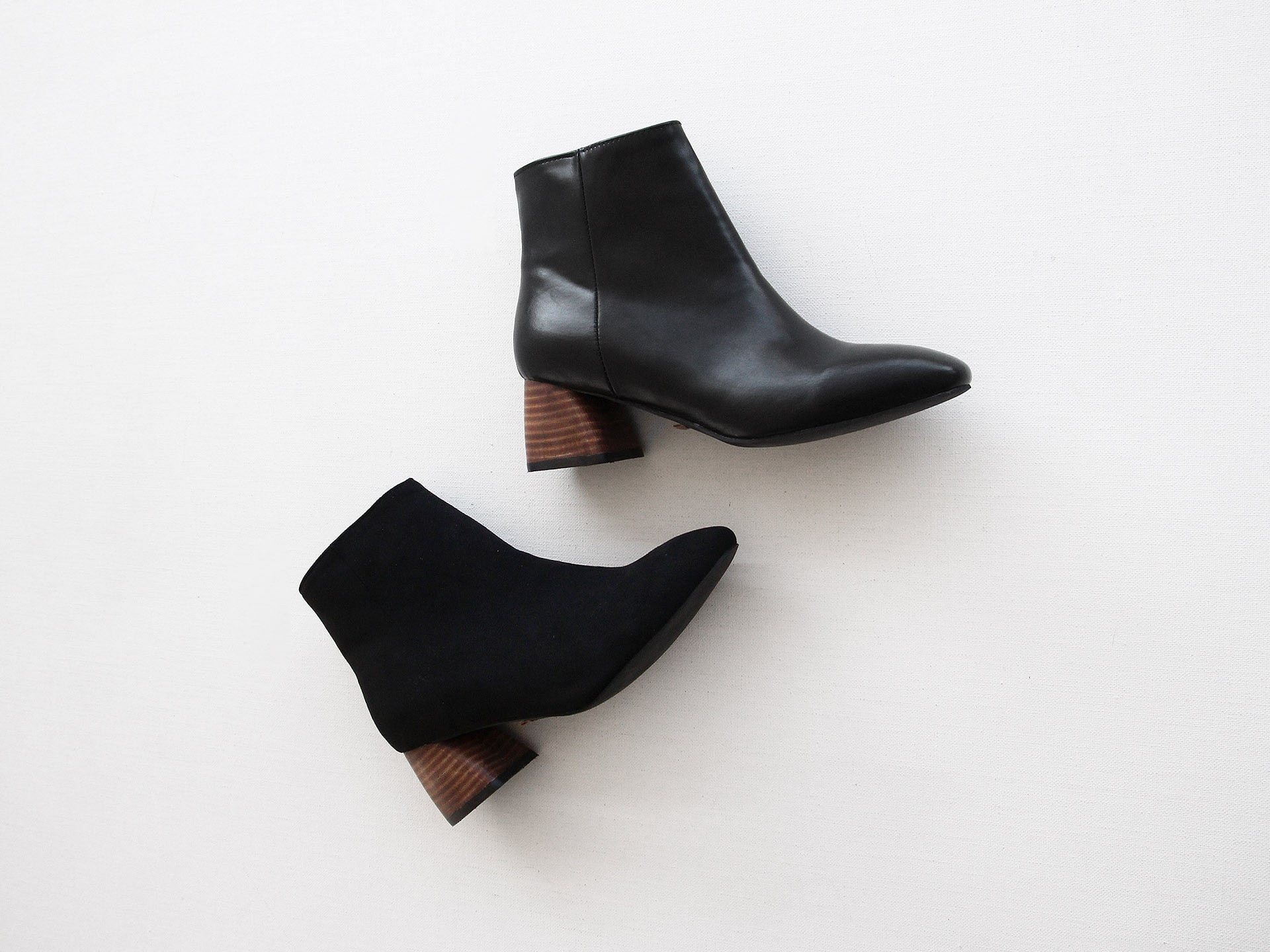 Sheme Wood Sheep Black Suede Leather Ankle Boots 6