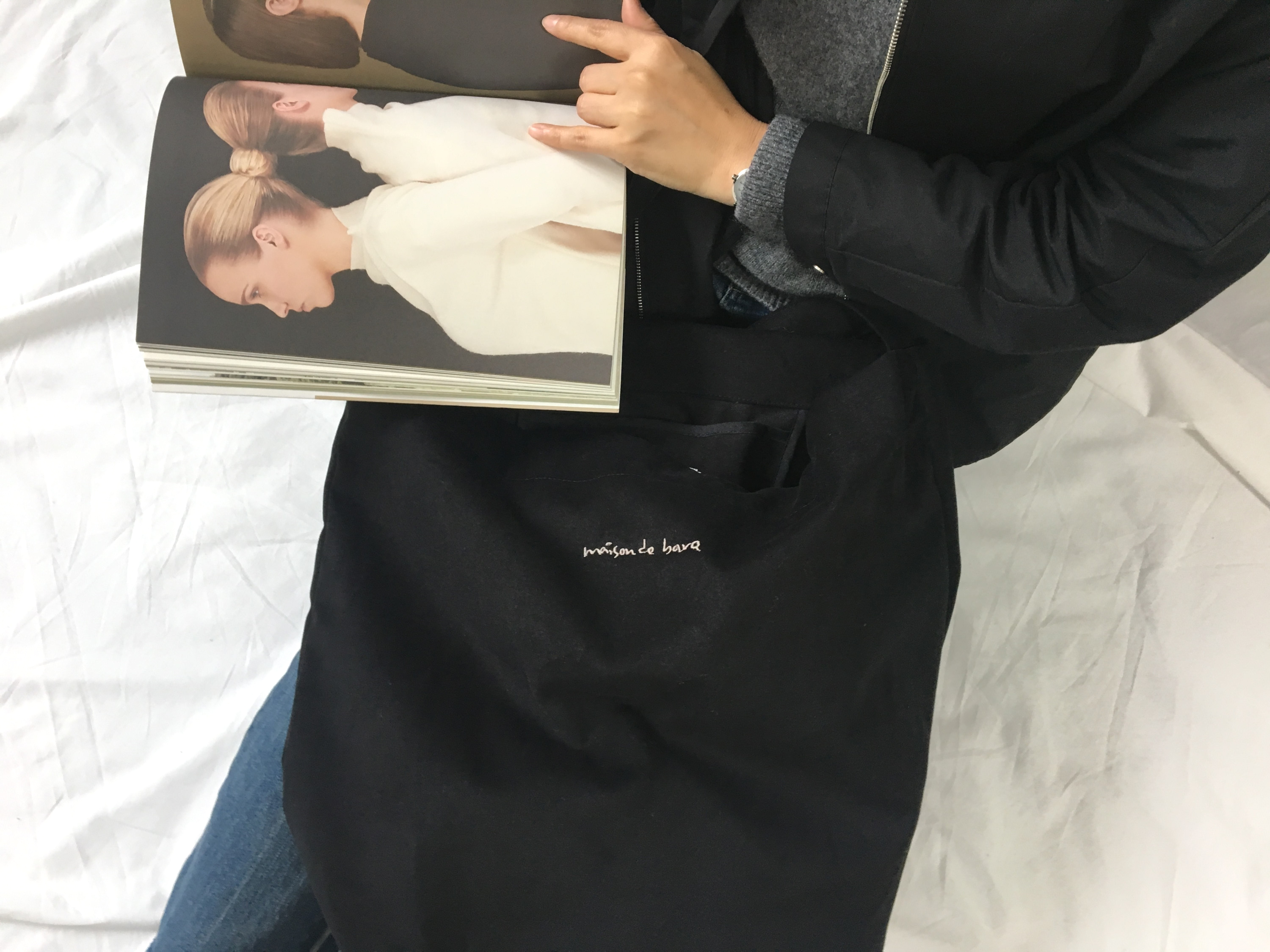 Saint Suede Eco Bag Back Hobo Bag _Black Natural W